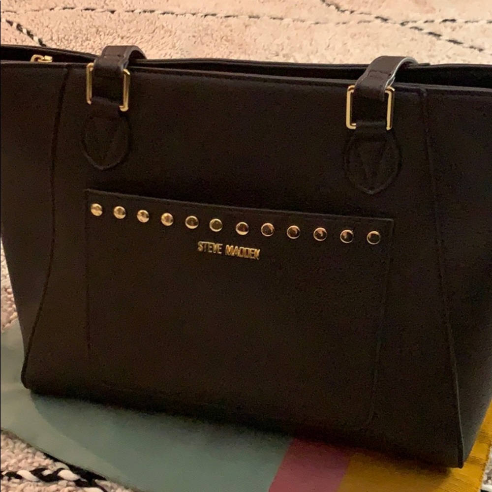 Steve Madden brown studded tote